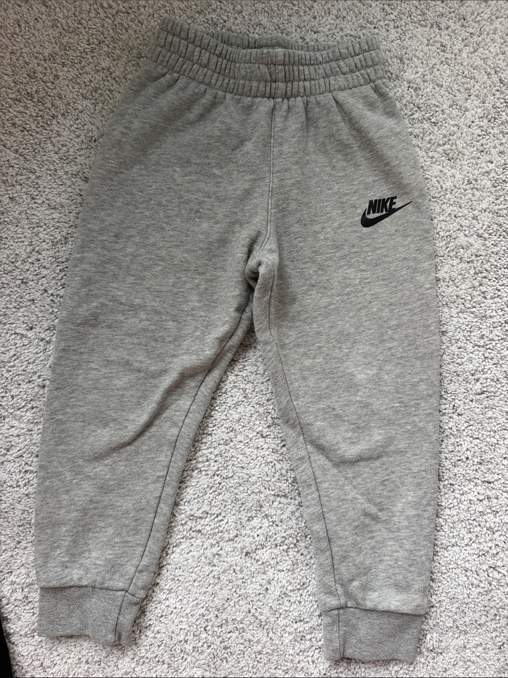 Nike Kids Grey Pullover Jogger Pants with Swoosh